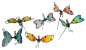 Preview: 6er Set Farbenfrohe Gartenstecker Schmetterling Maripossa ca. 30 cm - Gartendekoration